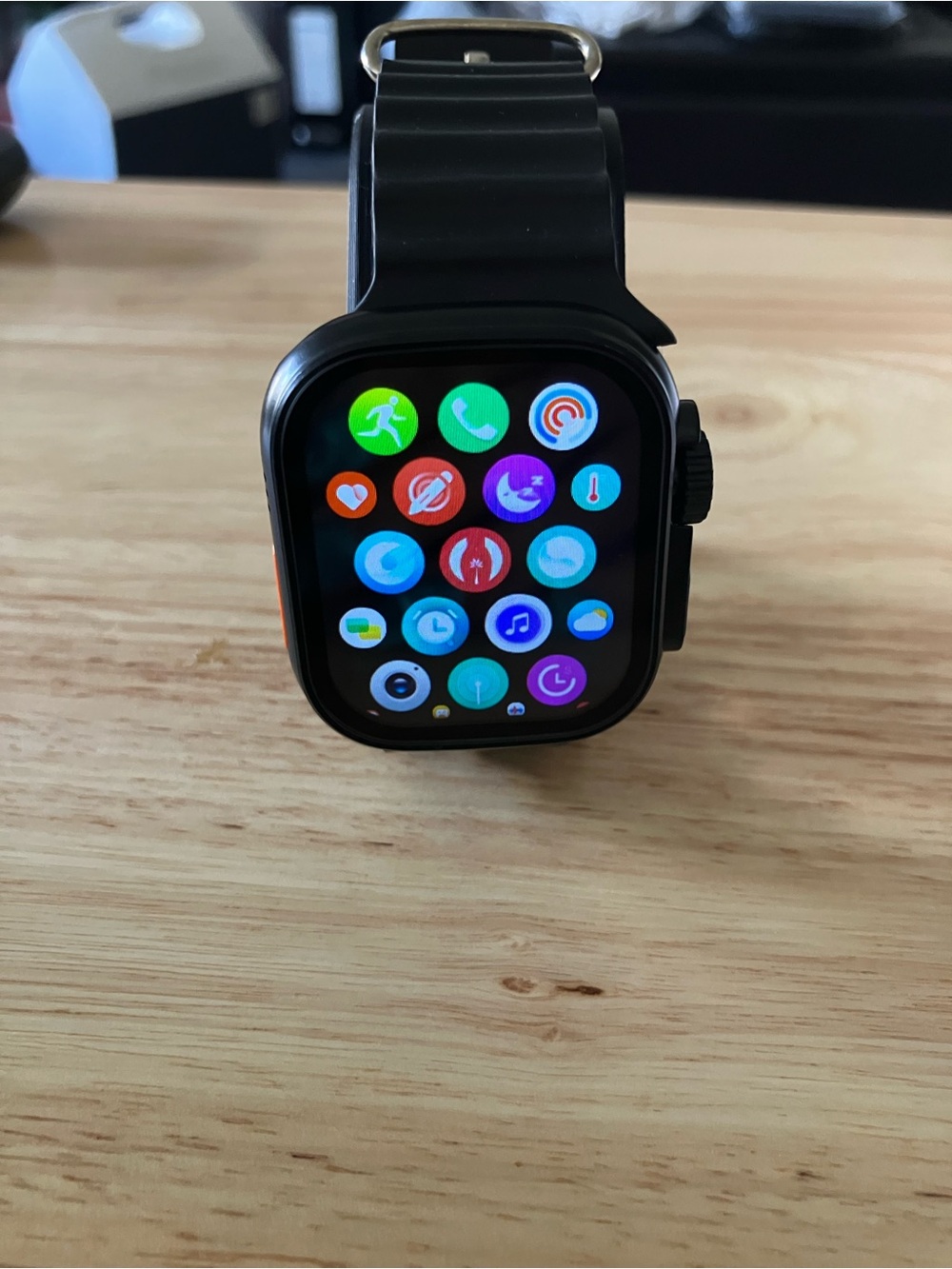 Unbranded Black Smartwatch with Silicone Band - Fitness & Notifications